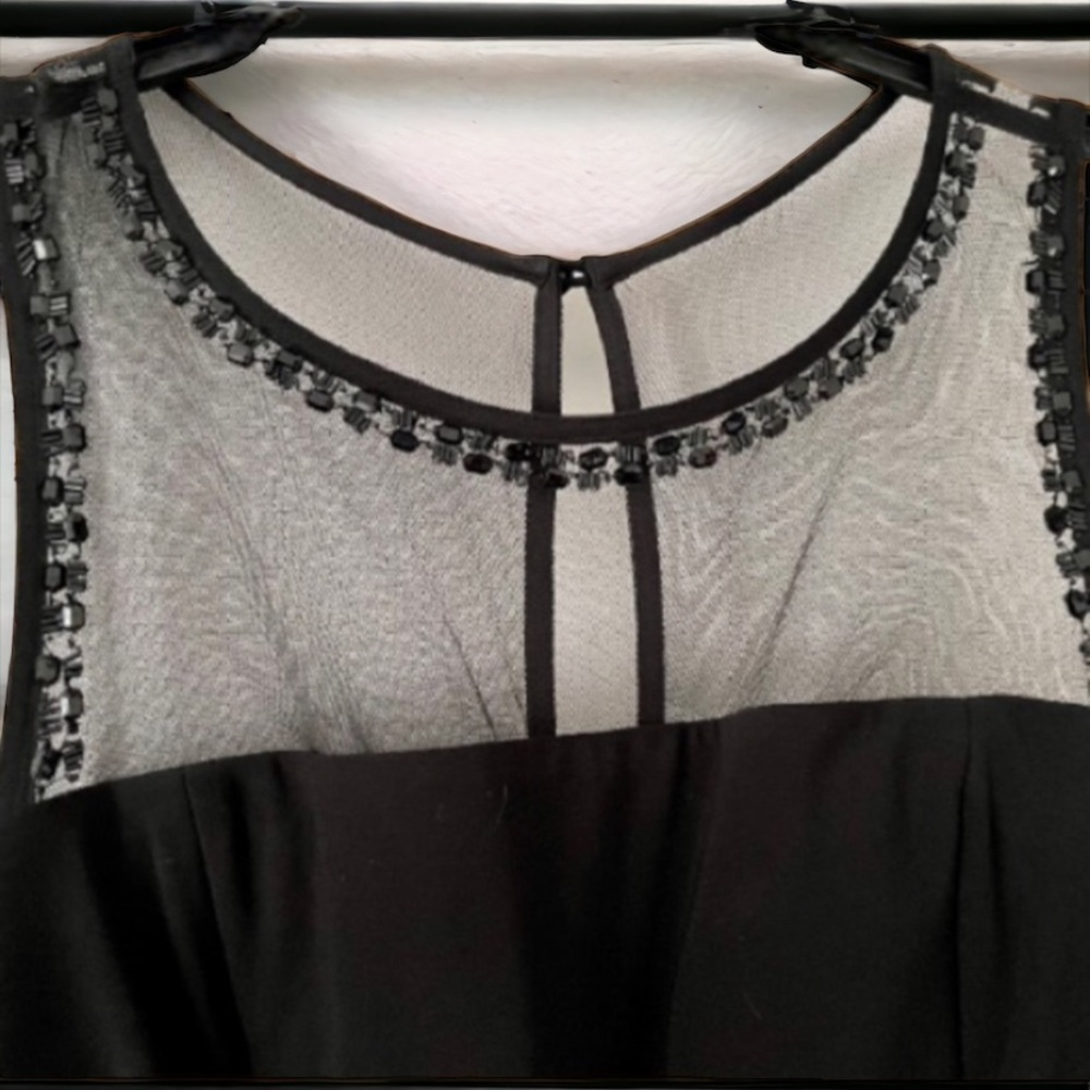 Scarlett Black Sleeveless Beaded Cocktail Dress - Picture 7 of 14